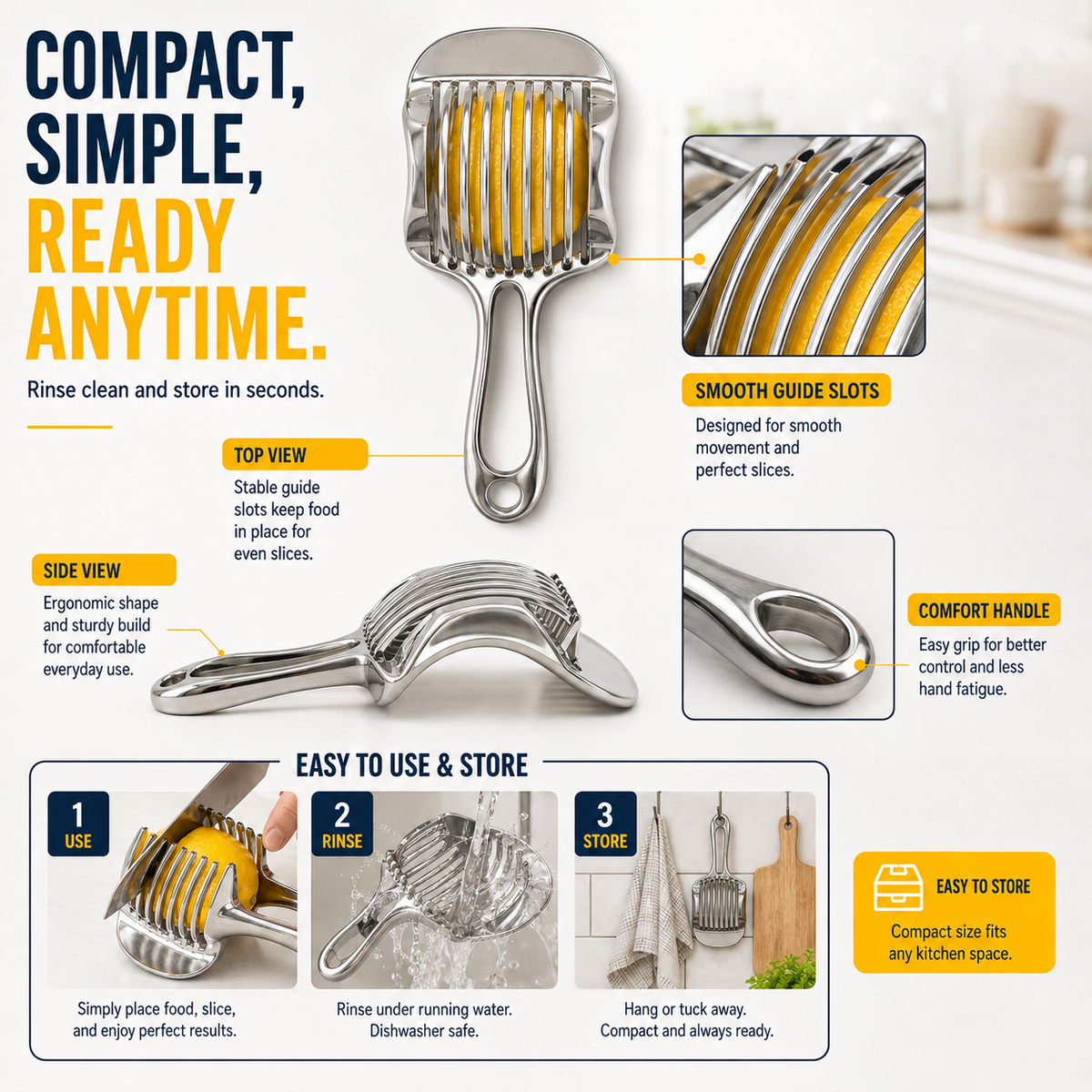 Metal Fruit & Vegetable Slicing Guide