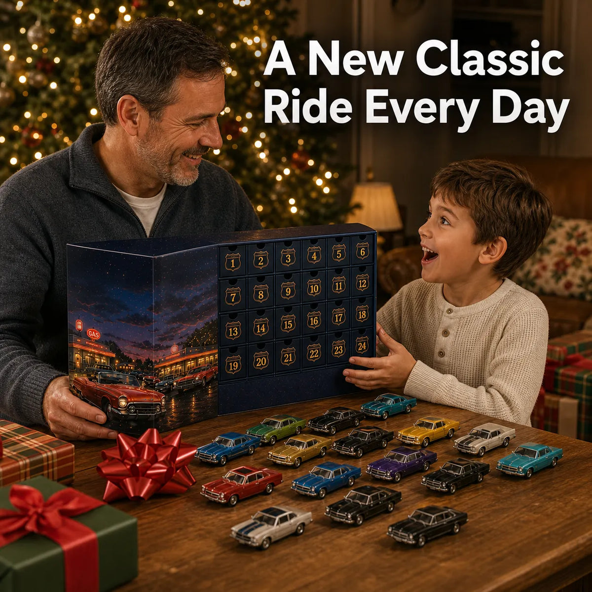 24-Day Classic Car Miniatures Advent Calendar