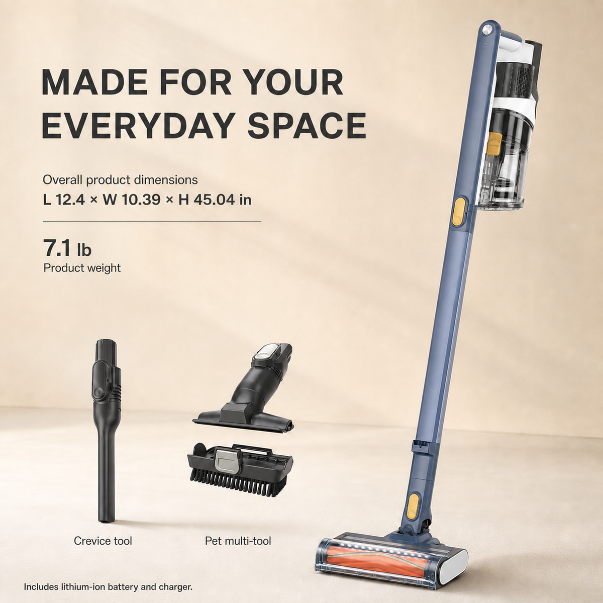 Cordless Stick & Handheld Vacuum with HEPA Filtration