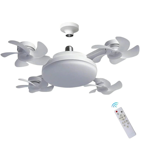Foldable Plug-In Smart Ceiling Fan Light with Remote