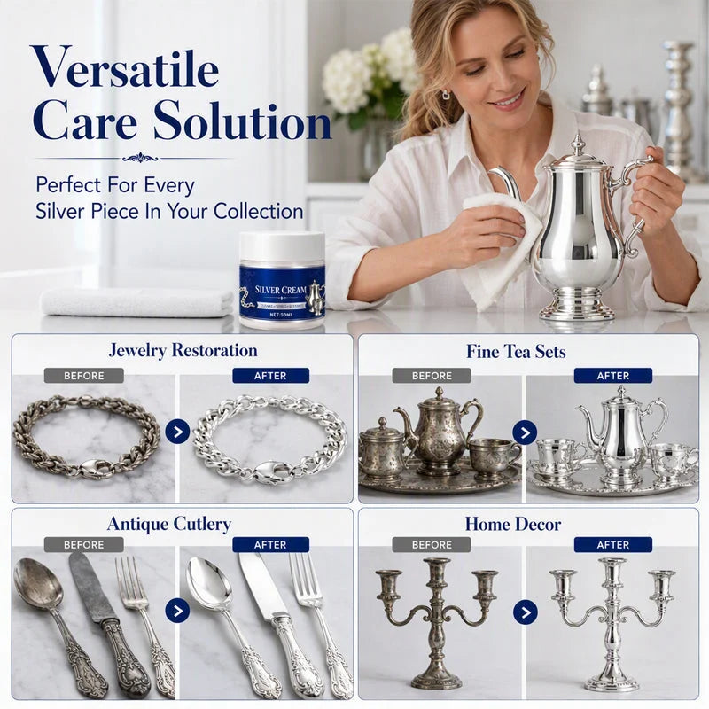 Silver Cleaning & Polishing Cream — Two 50 ml Jars