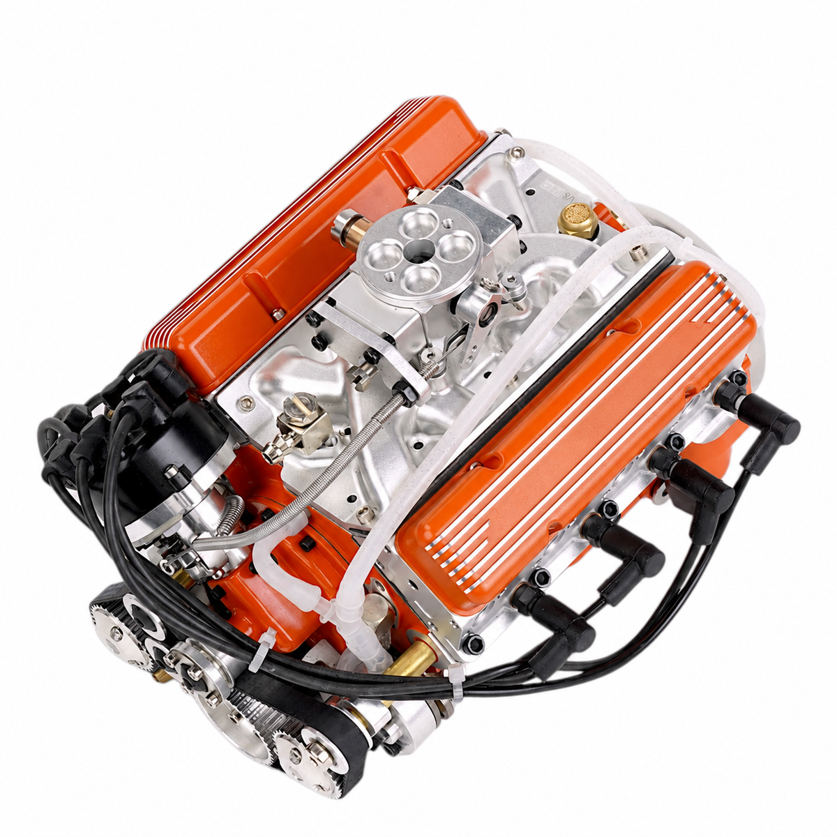 1/6 Scale 44cc OHV V8 Gasoline Engine Model Kit — Water-Cooled, 4-Stroke