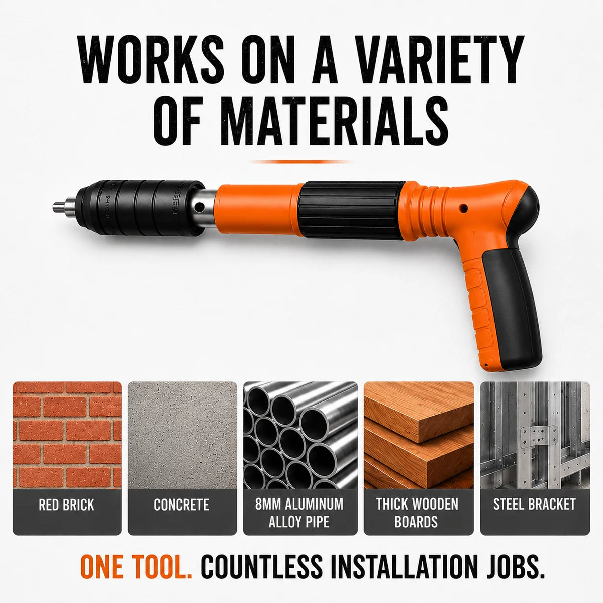Compact Adjustable Nailer for Woodworking & Wall Fastening