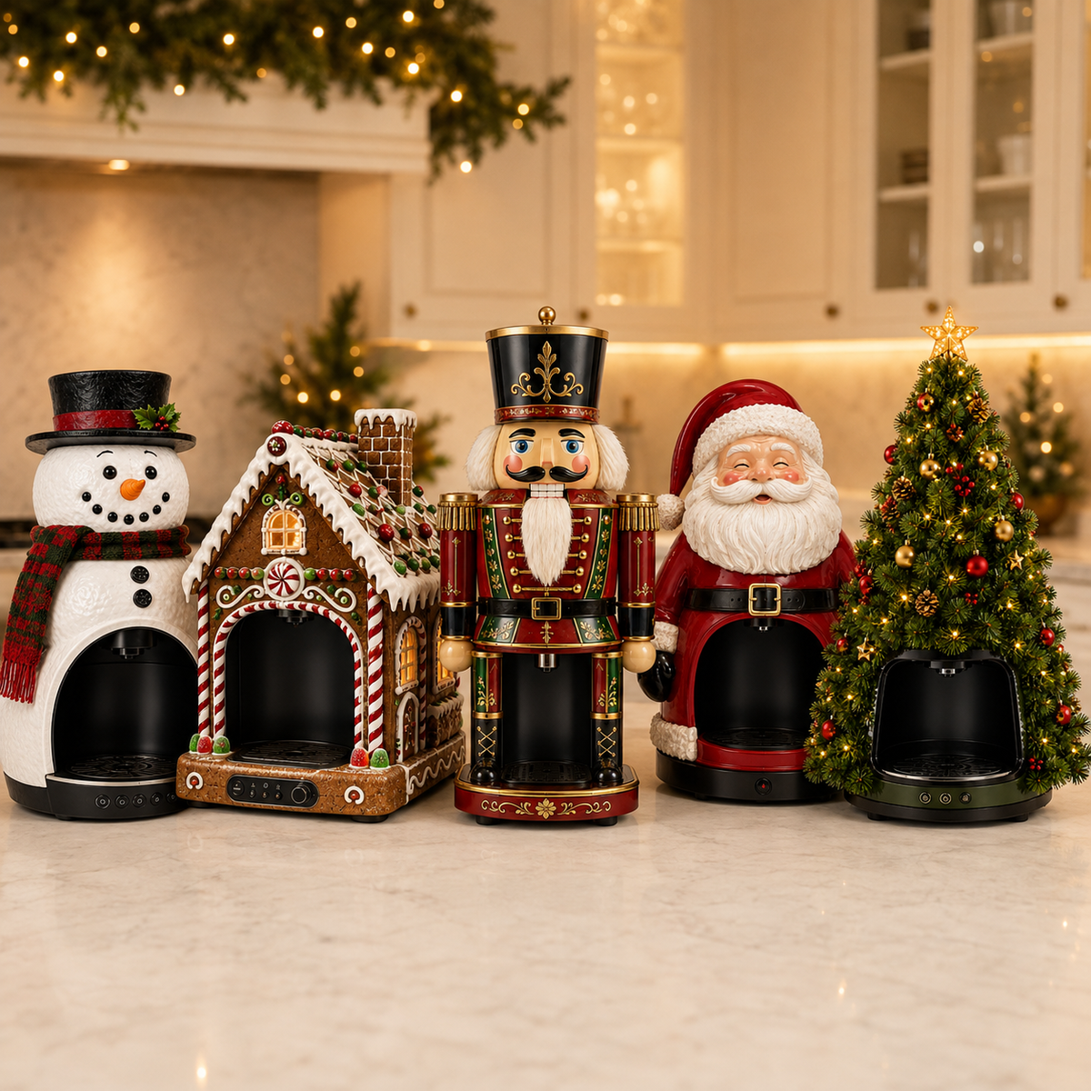 Merry Brews Christmas Coffee Maker Collection — 5 Festive Designs