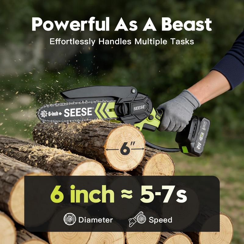 6-Inch Brushless Cordless Mini Chainsaw