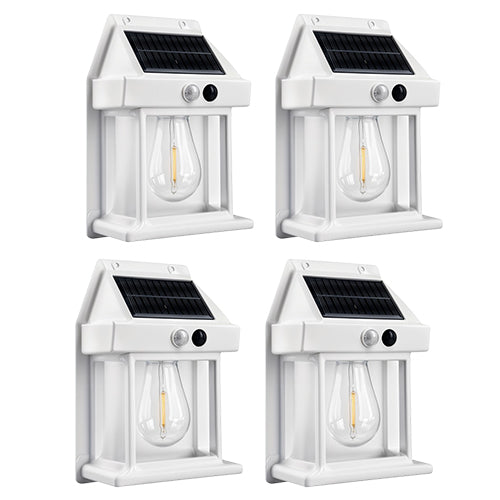 Solar Wall Lights with Motion Sensor — Warm White Outdoor Lanterns