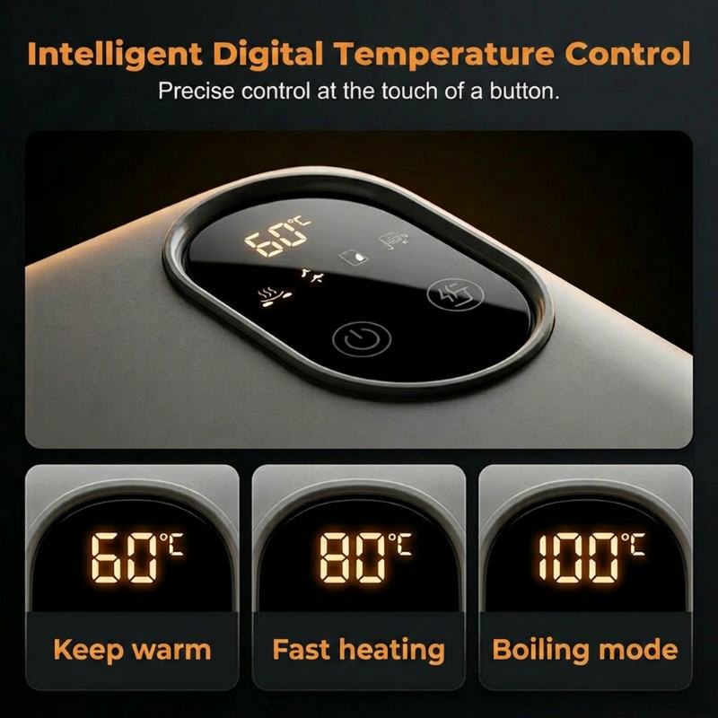 ✨ Portable Electric Lunch Box – Self-Heating, 7200mAh, 304 Stainless Steel 🔋