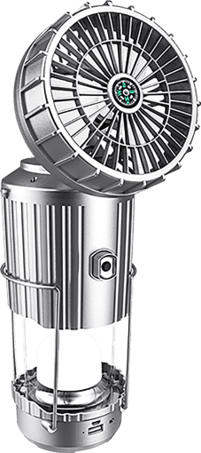 5-in-1 Solar Fan Lantern — Portable LED Camping Light