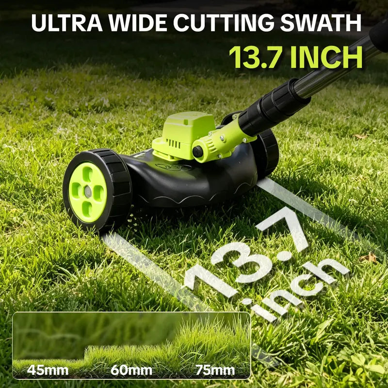 21V Cordless 3-in-1 Grass Trimmer, Edger & Mini Mower