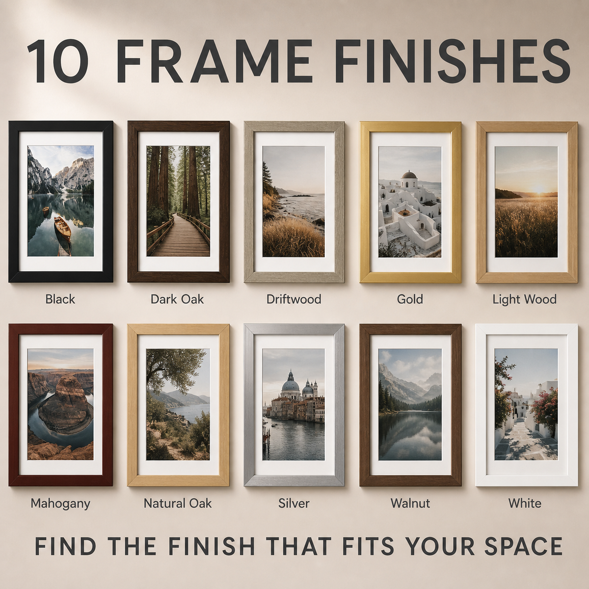 Assorted-Color Gallery Wall Picture Frame Sets
