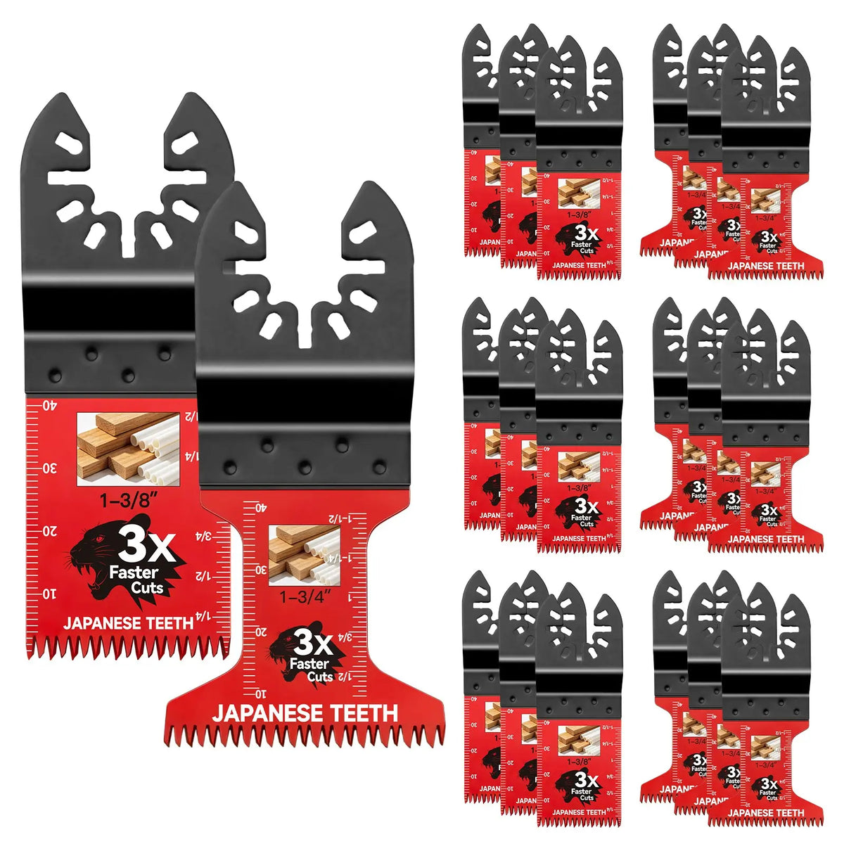 Japanese-Tooth Oscillating Saw Blade Set