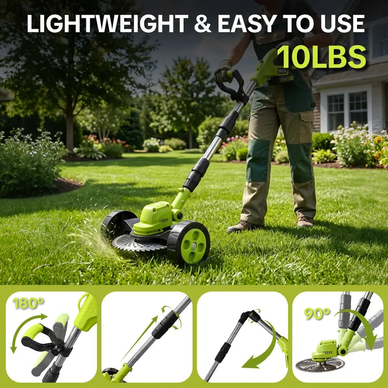 21V Cordless 3-in-1 Grass Trimmer, Edger & Mini Mower