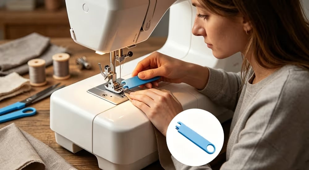 Long-Handle Needle Threading Aid