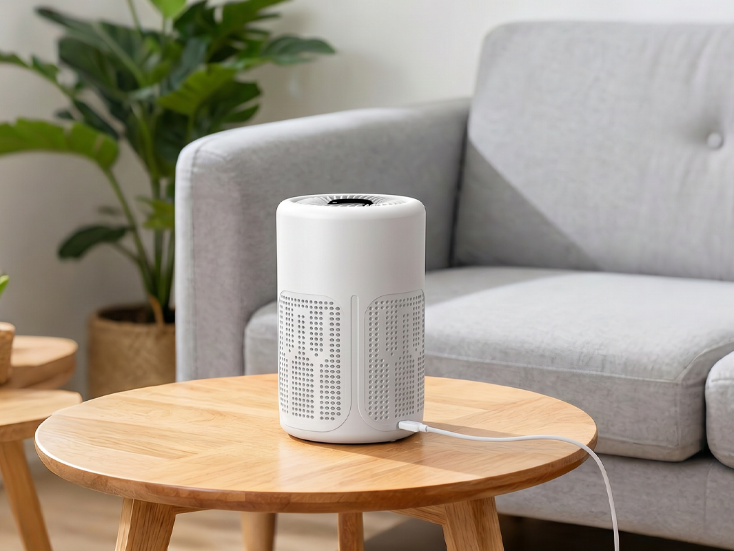 Compact USB Air Purifier with Filter & Aroma Tablets