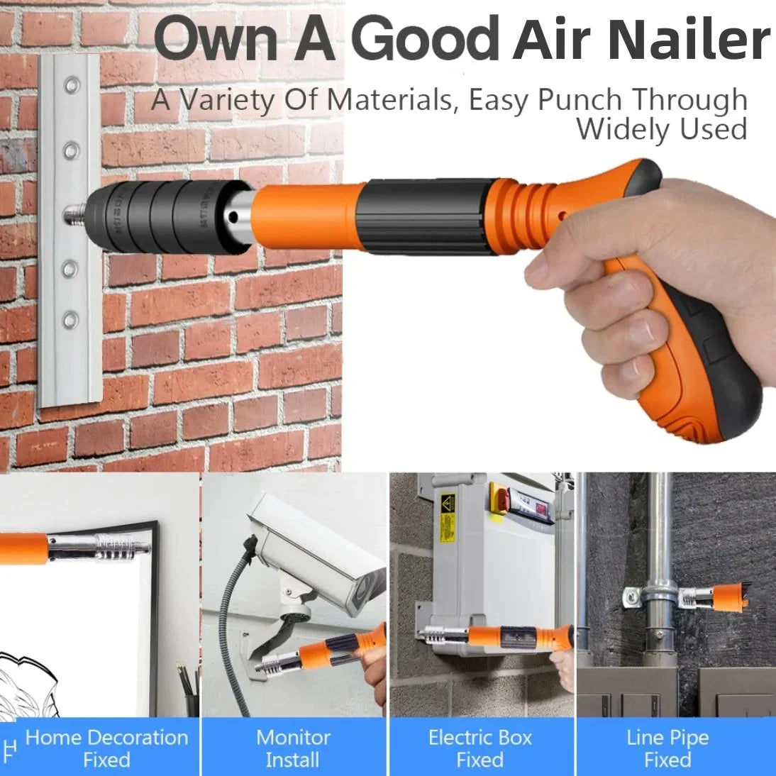 Compact Adjustable Nailer for Woodworking & Wall Fastening