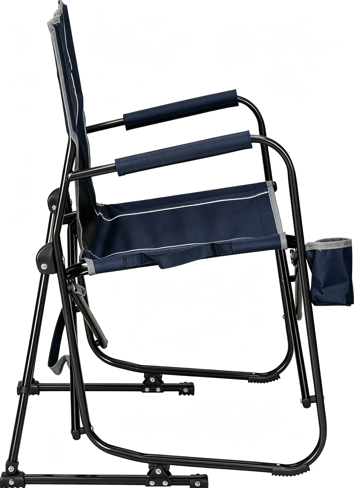 Camping Chair | Portable Folding Rocking Chair with Sturdy Durable Armrests, Drink Holder and Comfortable Backrest