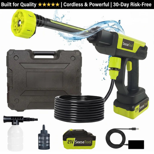 Cordless Portable Pressure Washer with Two Batteries