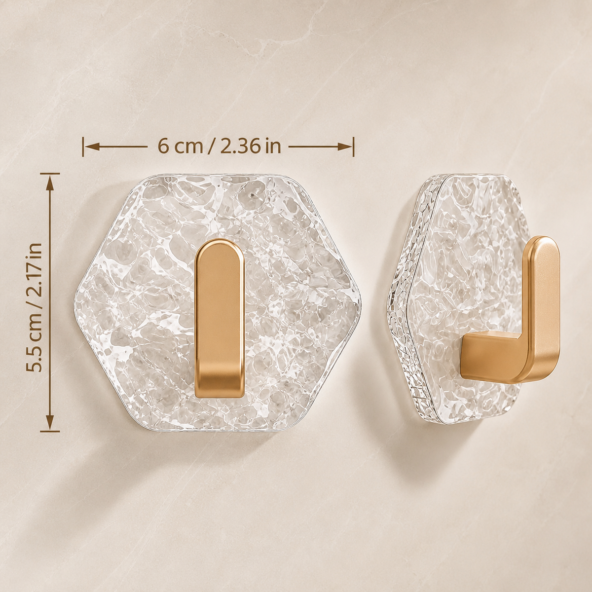 Self-Adhesive Hexagonal Wall Hooks