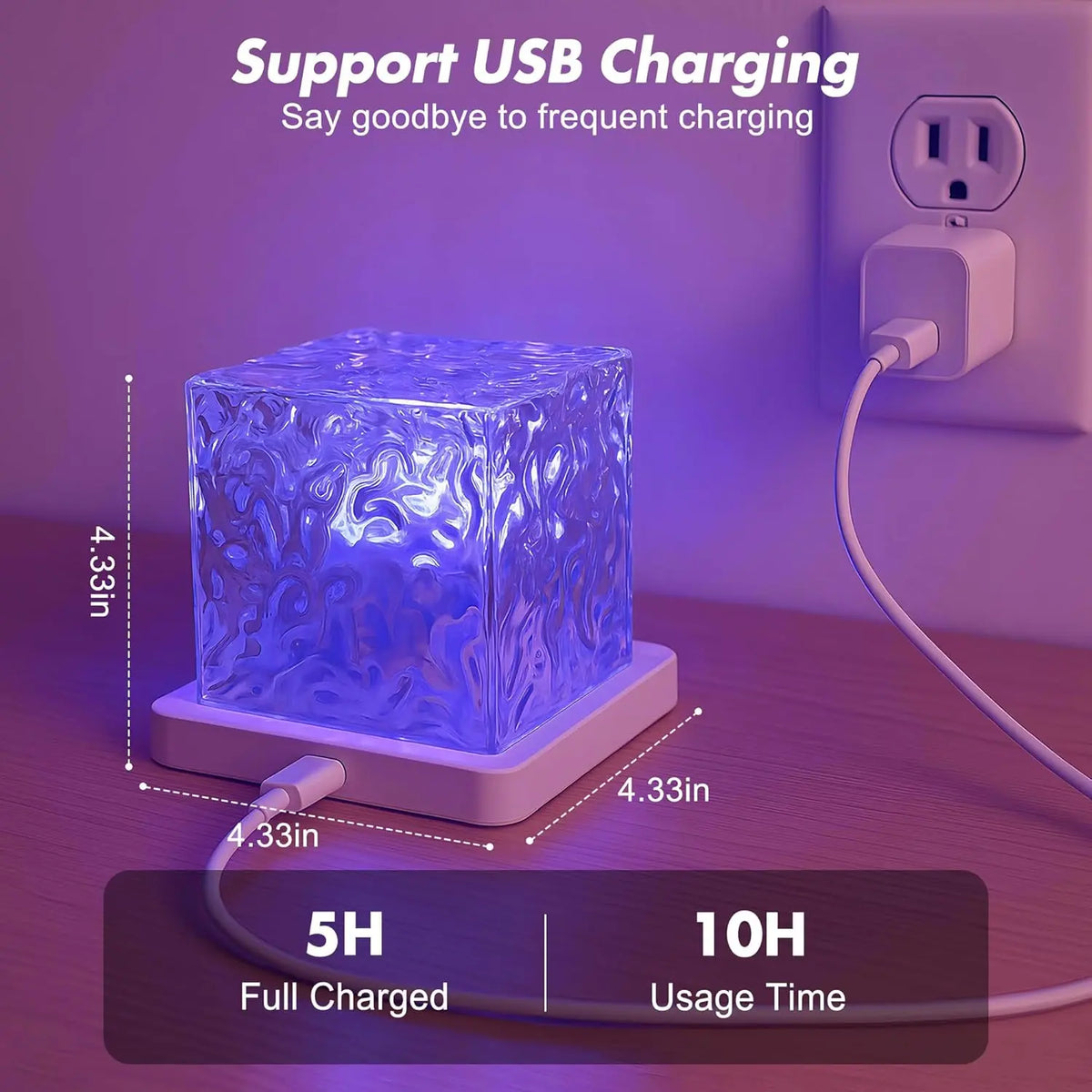 Rechargeable Ocean Wave Projector Light — 16 Colors, Remote & Touch Control