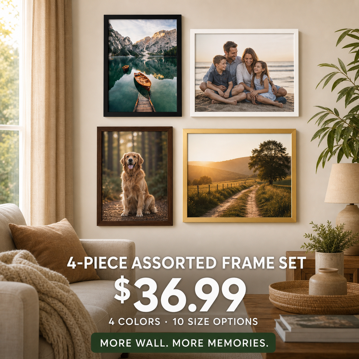 Assorted-Color Gallery Wall Picture Frame Sets