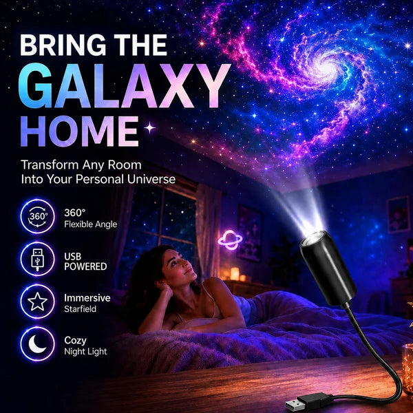 USB Scene Projector — Holiday, Galaxy & Nature Themes