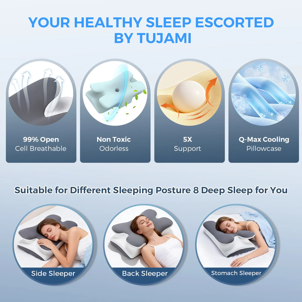 Cooling Memory Foam Neck Pillow