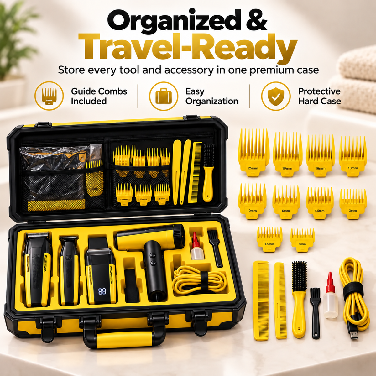 🔥 LAST DAY SALE – Professional All-in-One Men’s Grooming Kit ✂️🪒