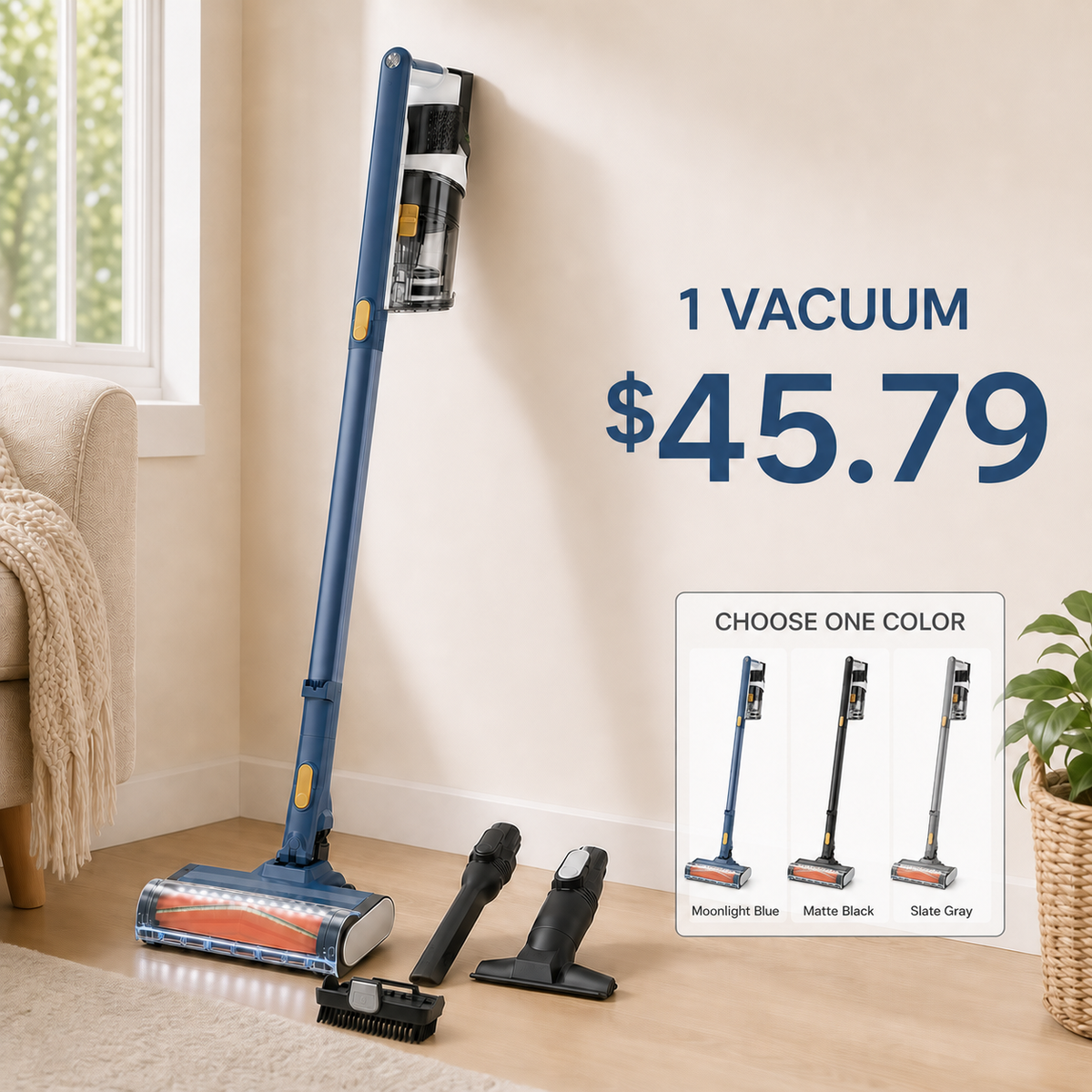 Cordless Stick & Handheld Vacuum with HEPA Filtration