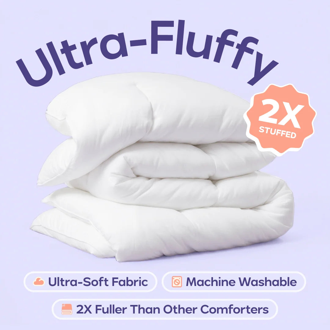 Ultra-Fluffy Machine-Washable Comforter