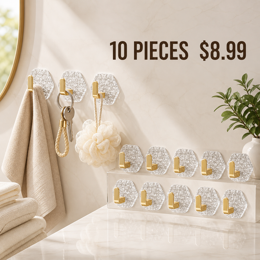 Self-Adhesive Hexagonal Wall Hooks