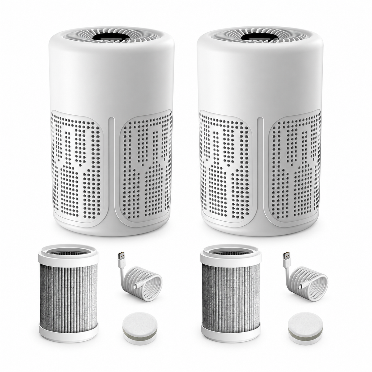 Compact USB Air Purifier with Filter & Aroma Tablets