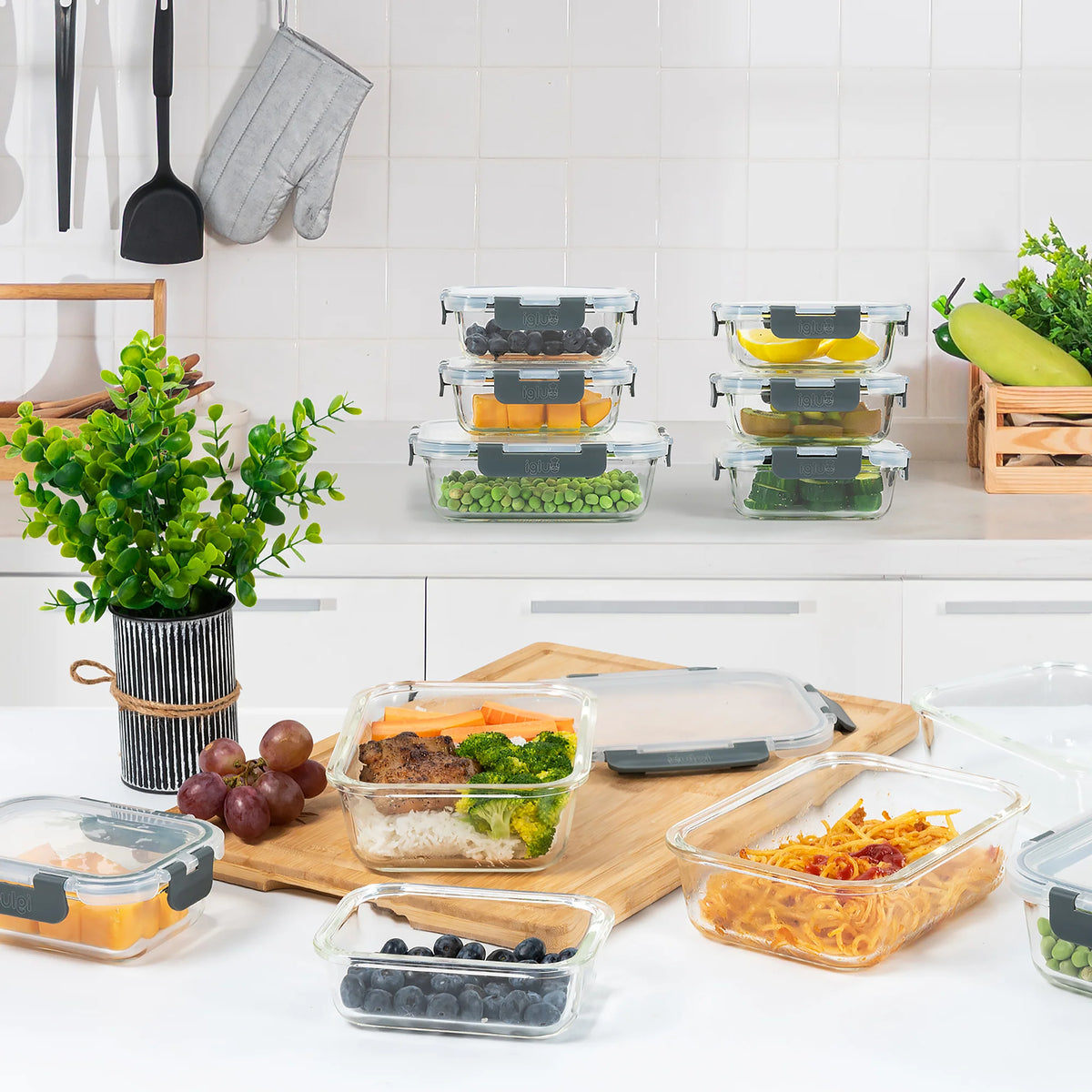 10-Piece Glass Food Storage Set