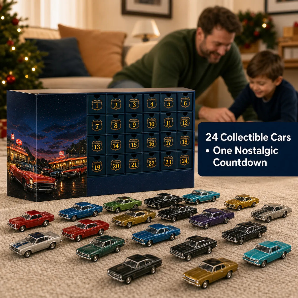 24-Day Classic Car Miniatures Advent Calendar