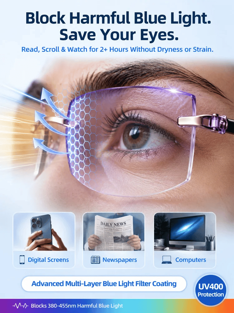 Diamond-Cut Frame Reading Glasses