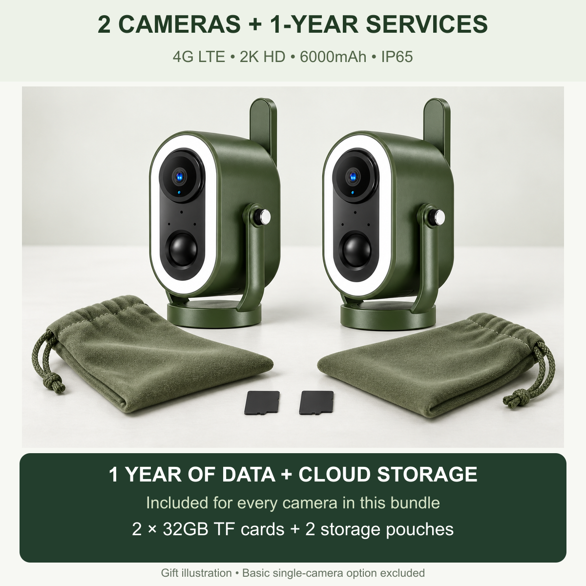 4G LTE Camping Camera — 2K HD, 6000mAh & Magnetic Mount