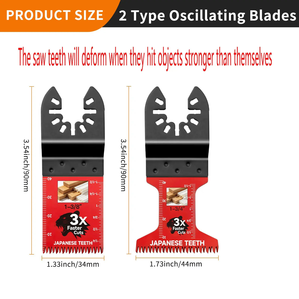 Japanese-Tooth Oscillating Saw Blade Set