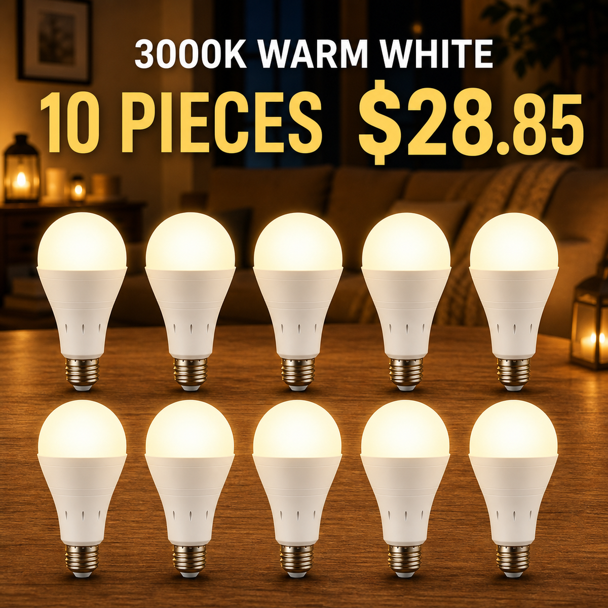 Rechargeable Emergency LED Bulbs with Hanging Caps