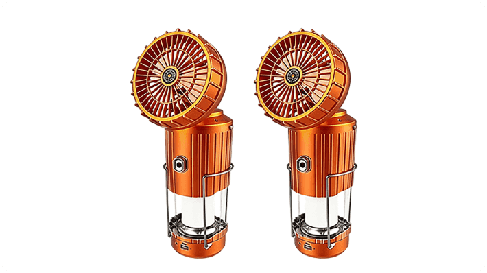 5-in-1 Solar Fan Lantern — Portable LED Camping Light