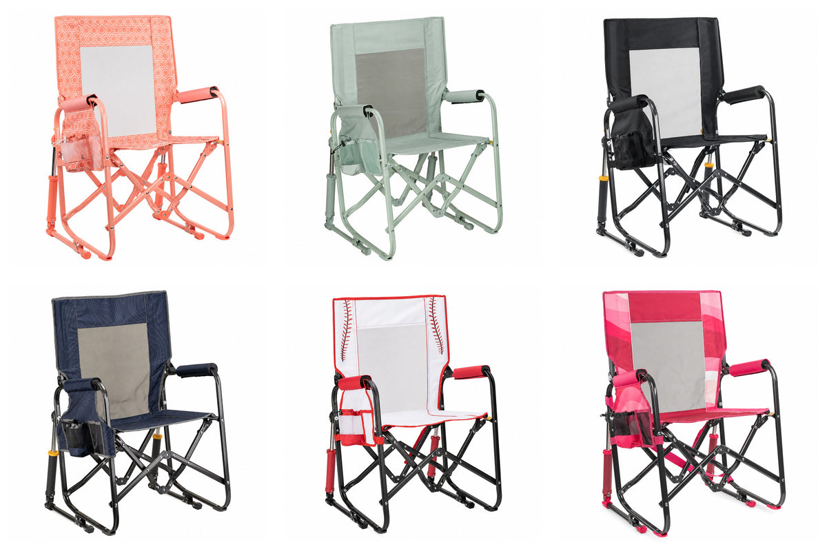 Compact Stowaway Rocking Chair — Portable Fold-Flat Outdoor Chair