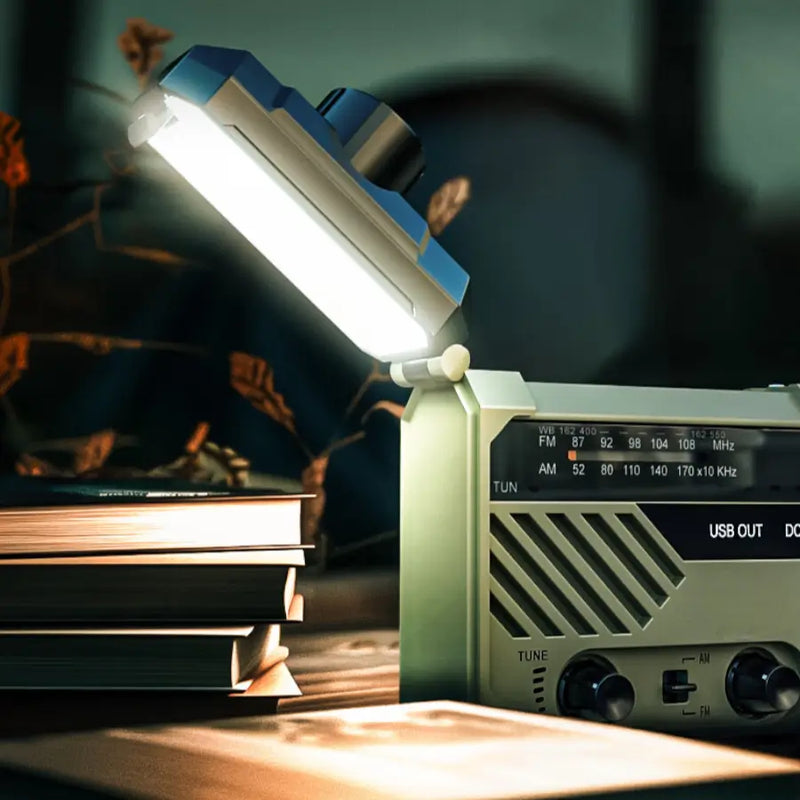 All-in-One Emergency Survival Radio — Solar & Hand-Crank Charging