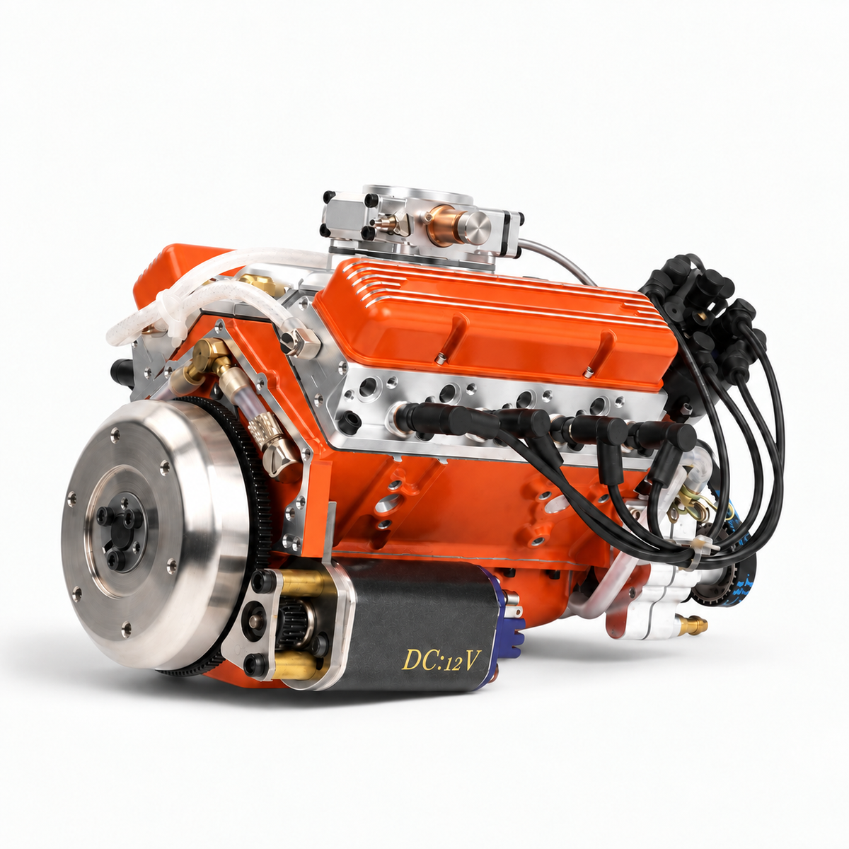 1/6 Scale 44cc OHV V8 Gasoline Engine Model Kit — Water-Cooled, 4-Stroke