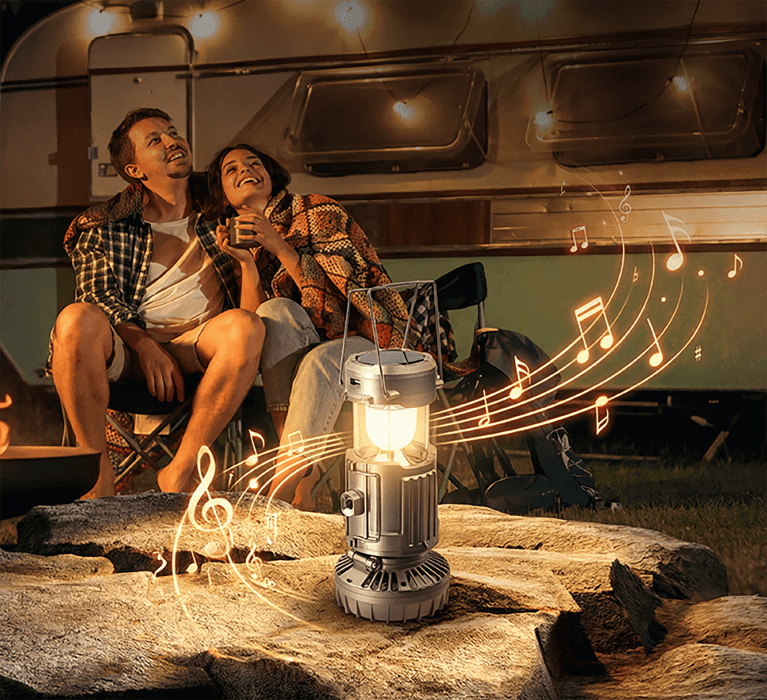 5-in-1 Solar Fan Lantern — Portable LED Camping Light