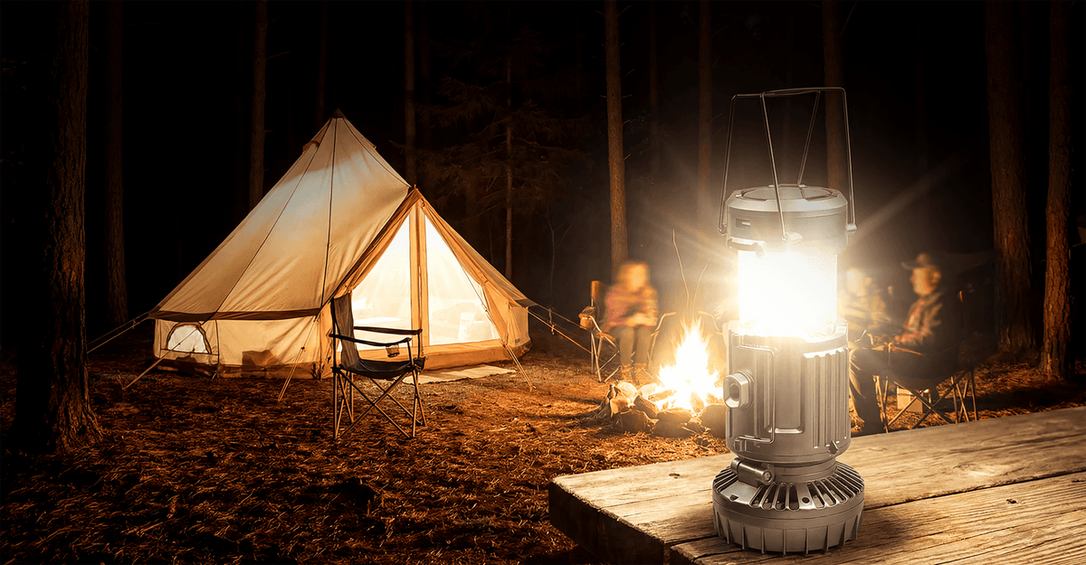 5-in-1 Solar Fan Lantern — Portable LED Camping Light
