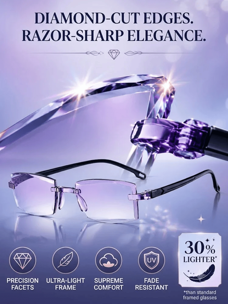 Diamond-Cut Frame Reading Glasses