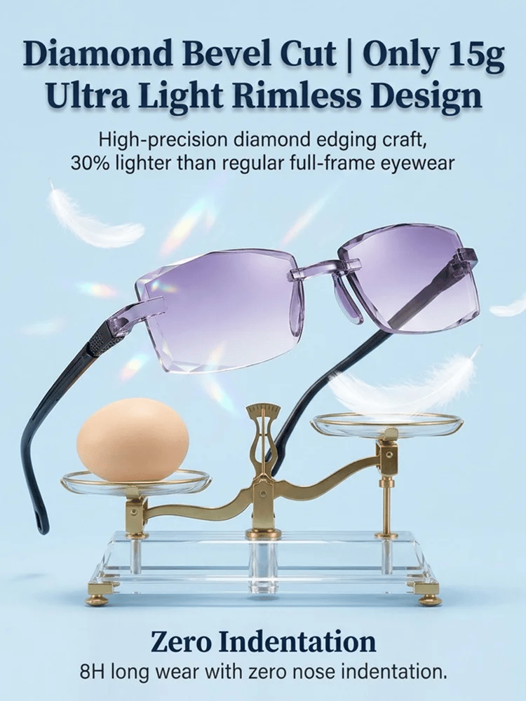 Diamond-Cut Frame Reading Glasses