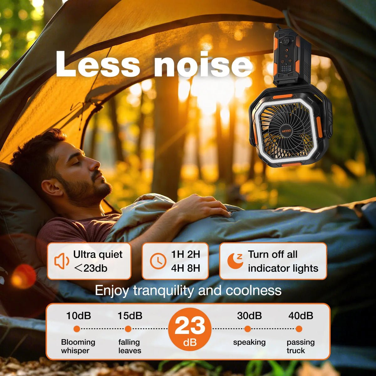 30000mAh Rechargeable Camping Fan with Tripod