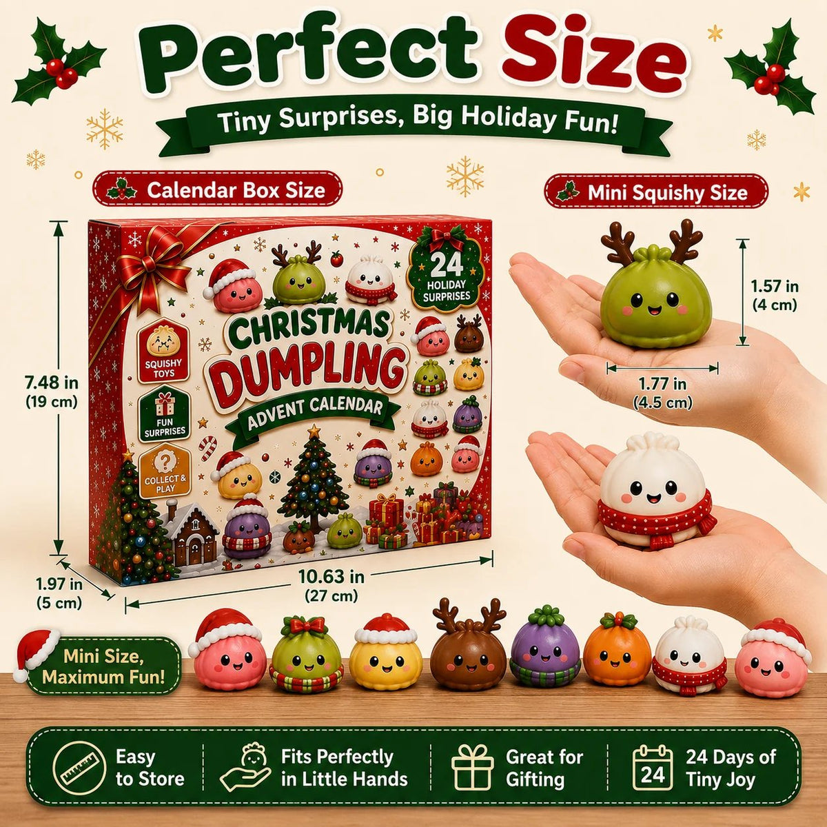 24-Day Mini Squishy Advent Calendar – 24 Christmas Surprises per Box