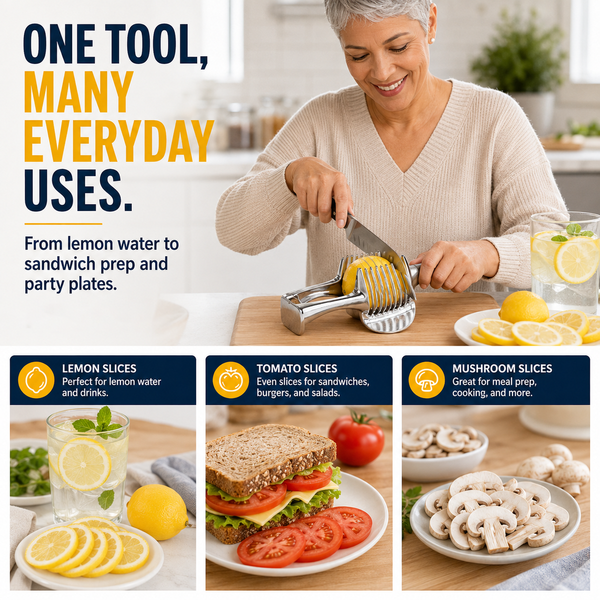 Metal Fruit & Vegetable Slicing Guide
