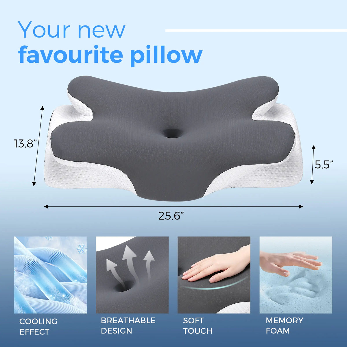 Cooling Memory Foam Neck Pillow