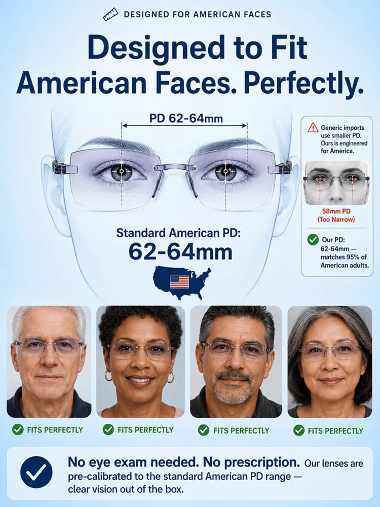 Diamond-Cut Frame Reading Glasses